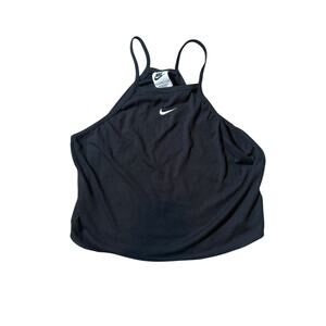 black Nike Sportswear Essential Rib Cami Tank SZ M